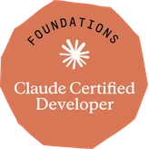 Claude Certified Developer – Foundations badge issued by Anthropic
